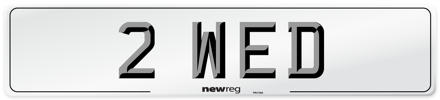 2 WED Number Plate from New Reg